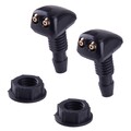 2 x Waschwasserdüse Spritzdüsen Scheibenwaschdüse Universal Auto Schwarz