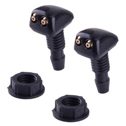 2 x Waschwasserdüse Spritzdüsen Scheibenwaschdüse Universal Auto Schwarz
