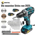 CONENTOOL Akkuschrauber Akku-Bohrschrauber Set mit Koffer 2.0Ah Akkus Ladegerät