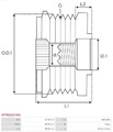 Lichtmaschinenriemenscheibe Kupplung AFP6025(INA) AS-PL