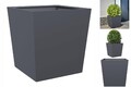 Pflanzkübel Blumenkübel Pflanzcontainer Pflanzgefäße Anthrazit 50x50x50 Cm Stahl