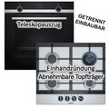 Herdset SIEMENS Backofen Teleskopauszug + Gas-Kochfeld Wok-Brenner 60cm autark