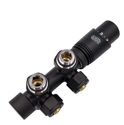 Mittelanschluss-Set Multiblock Hahnblock  Eckform Durchgangsform Badheizkörper