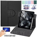 360° Hülle Für iPad 10/9/8/7th Air 6 5 4 3 Pro 11 QWERTZ Touchpad Tastatur Maus