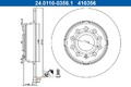 2x Ate 24.0110-0356.1 Bremsscheibe für SEAT SKODA VW Bremsanlage hinten 24.0110-