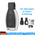 2 Tasten Schlüssel Gehäuse für Mercedes Benz W245 W204 W211 W212 W164 R172 Chrom