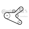 Keilrippenriemensatz CONTINENTAL CTAM 6PK1153K2 für PEUGEOT 3A C4 SW 3H CITROËN