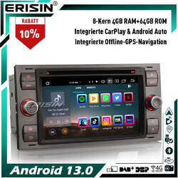 8-Kern Android 13 Autoradio GPS DAB+ CD Ford C/S-Max Focus Fiesta Transit Galaxy4GB+64GB√CarPlay√Wifi√OBD2√DTV√√Bluetooth√SWC√TPMS√RDS√