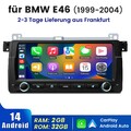 Autoradio Für BMW E46 3er 318 320 325 M3 Carplay Android 14 GPS Navi 2+64GB