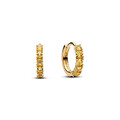 Pandora 14kt.  vergoldete Huggie Creolen Ohrschmuck  263849C01  NEU