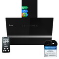 Dunstabzugshaube 60cm Umluft Abluft Kopffrei Wandhaube Schräghaube schwarz WLAN
