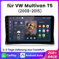 Carplay 2+64G Für VW Multivan T5 2008-2015 Android 13 Autoradio GPS Navi WIFI FM