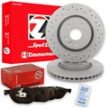 2x ZIMMERMANN Sport Bremsscheiben Ø286mm + Beläge vorne passend für BMW 3er E46