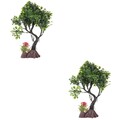  2 PCS Fisch Dekoration Groß Aquarienlandschaft Kunstpflanzen Für Aquarium