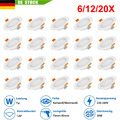 6/12/20X LED Einbauleuchte 7W Einbaustrahler Decken Leuchte Set Einbau Spot 230V