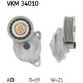 SKF VKM 34010 Spannrolle Keilrippenriemen für FORD MAZDA Riementrieb Spannarm