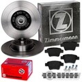 ZIMMERMANN BREMSSCHEIBEN 249mm+BELÄGE HINTEN passend für PEUGEOT 207 307 CITROEN