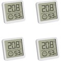 TFA Dostmann 4er Set Digitales Thermo-Hygrometer mit Komfortzone Thermo-/Hygr...
