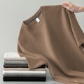 Waffelstruktur Herren T-Shirt in Regular Fit mit kurzen Ärmeln und Rundhalsauss