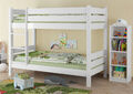 Etagenbett extra stabil Hochbett 80x200 Stockbett weiß Nische 80 cm teilbar