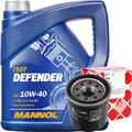 FEBI BILSTEIN ÖLFILTER + 5L 10W-40 MANNOL DEFENDER MOTORÖL API SN ACEA A3/B4 ÖL