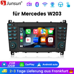 Carplay Autoradio Android 13 GPS NAVI SWC BT DAB+ 2+32G Für Mercedes Benz W203