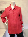 EMARK- Schicke modische kombinierbare Damen Bluse, Gr. M, Langarm, rot, meliert