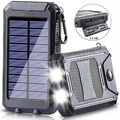 30000mAh Solar Powerbank Externer Batterie Ladegerät ZusatzAkku USB Tragbar