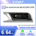 Autoradio Android 14 Bluetooth 8 Kern 64GB GPS DAB LTE 4G Für Audi A4 A5 S4 RS5