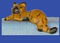 Holzfigur Kantensitzer Katze liegend 2er Set - Kunsthandwerk aus Bali