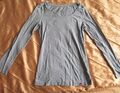 EDC ESPRIT BASIC ESSENTIAL DAMEN WOMAN LANGARM SHIRT GRAU MELIERT L, 40 