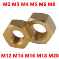 Sechskantmuttern M2 M3 M4 M5 M6 M8 M10 M12 M16 M20 M24, DIN 934 , Messing,Mutter