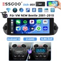 Android 14 DAB+ Autoradio Apple Carplay 2+64G Für VW Beetle 2001-2010 GPS RDS BT
