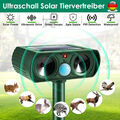 SOLAR TIERVERTREIBER ULTRASCHALL MARDER KATZEN HUNDE GEGEN MÄUSE-ABWEHR SCHRECK