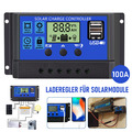100A PWM Solar Ladegerät Controller Panel Regler Daul USB Digital LCD 12V-24V