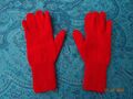 Finger Handschuhe, Feinstrick, Rot, aus Wolle, Handarbeit, neu, Größe 8 (L)