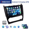 9" Android13 Autoradio Carplay GPS NAVI BT Für Mercedes Benz C-Klasse W203 1+32G