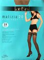 Halterlose Strümpfe mit Lycra Elegante Silicon Spitzenabschluss 20 DEN Omsa Neu