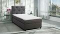 Boxspringbett Hotelbett 90x200 Bonellfederkern Bett Topper Paxos Chester Grau