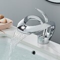 Wasserhahn Bad Waschtischarmatur Mischbatterie Wasserfall Waschbecken Badarmatur