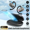 Schwarz Kabellos Bluetooth 5.4 Kopfhörer Open Ear Ohrhörer OWS mit Ohrbügel NEU