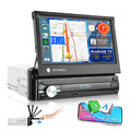 7'' Single 1 DIN Wireless Apple Carplay Android AUTO 2+64GB Autoradio Flip Out