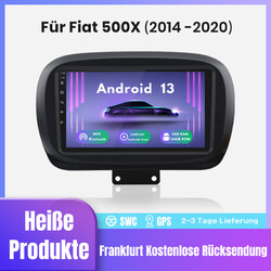 9" Android 14 Autoradio Carplay GPS Navi WIFI BT SWC 2+64G Für Fiat 500x 14-2020