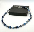 Coeur de Lion Halskette  GeoCUBE® kobaltblau