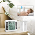Funkuhr Digitale LCD Wetterstation Thermometer Hygrometer Mit Außensensor Uhr