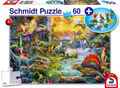 DINOSAURIER + FIGUREN-SET 12 Figuren - Schmidt Puzzle 56372 - 60 Pcs.