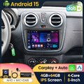 4+64GB Android 15 Carplay Autoradio Für Dacia Lodgy Dokker 2012-2021 GPS Navi BT