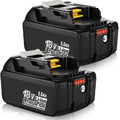 2X 5000mAh Akku Für Makita 18V BL1860B BL1850 BL1840 BL1830 Ersatzakku Mit LED