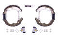 Bremsbackensatz hinten HELLA für CITROEN PEUGEOT TOYOTA