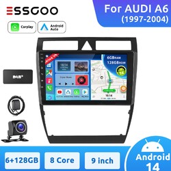 Für Audi A6 S6 RS6 C5 1997-2004 DAB+ 6+128G Autoradio Android 14 CarPlay Navi 4G